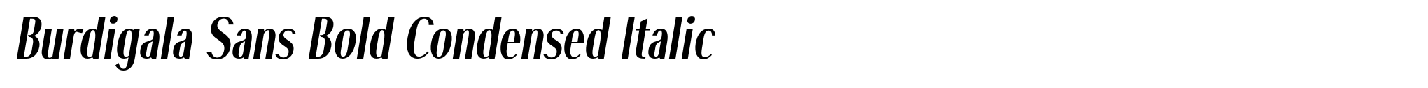 Burdigala Sans Bold Condensed Italic image